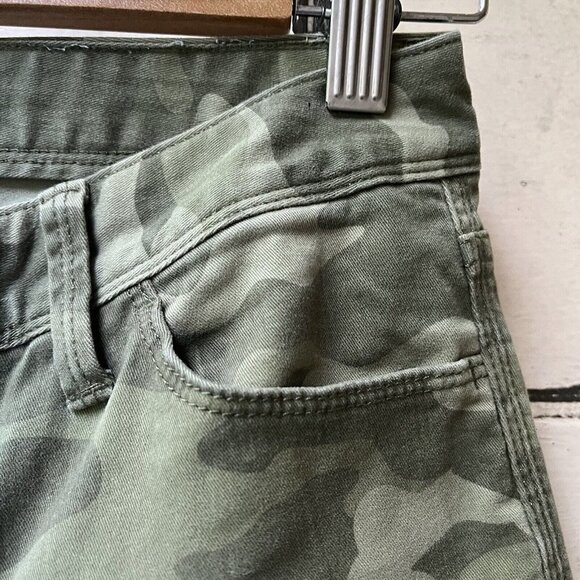 Banana Republic Heritage Camo army green Skinny Ankle Zip Stretch Jean's Sz 25 - Picture 5 of 13